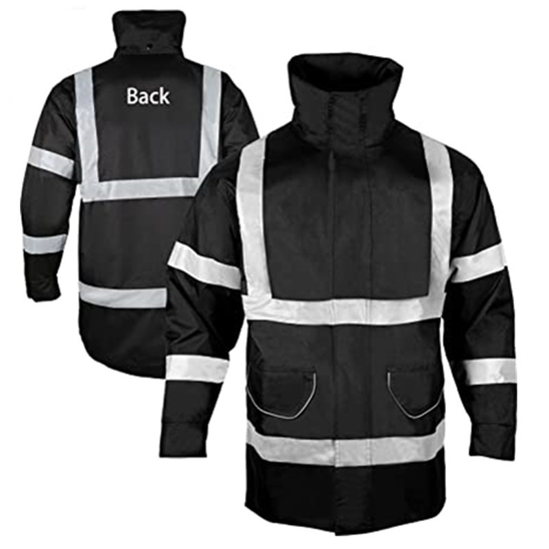 Clothing Insulated Men's Jacket Winter Waterproof Work Wear Hi Vis Hoodie Long Sleeve Safety Reflective Vest