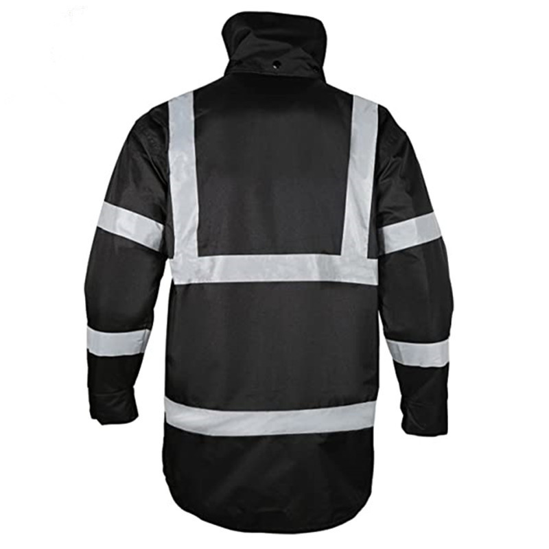 Clothing Insulated Men's Jacket Winter Waterproof Work Wear Hi Vis Hoodie Long Sleeve Safety Reflective Vest