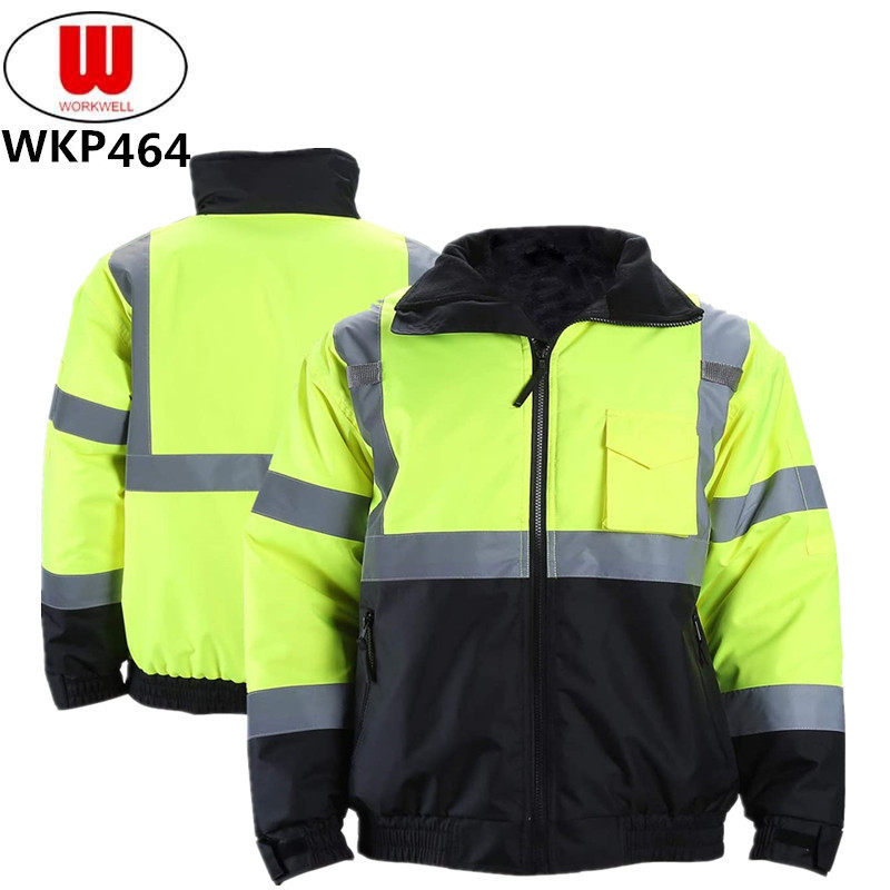 High visibility safety bomber jacket wholesale