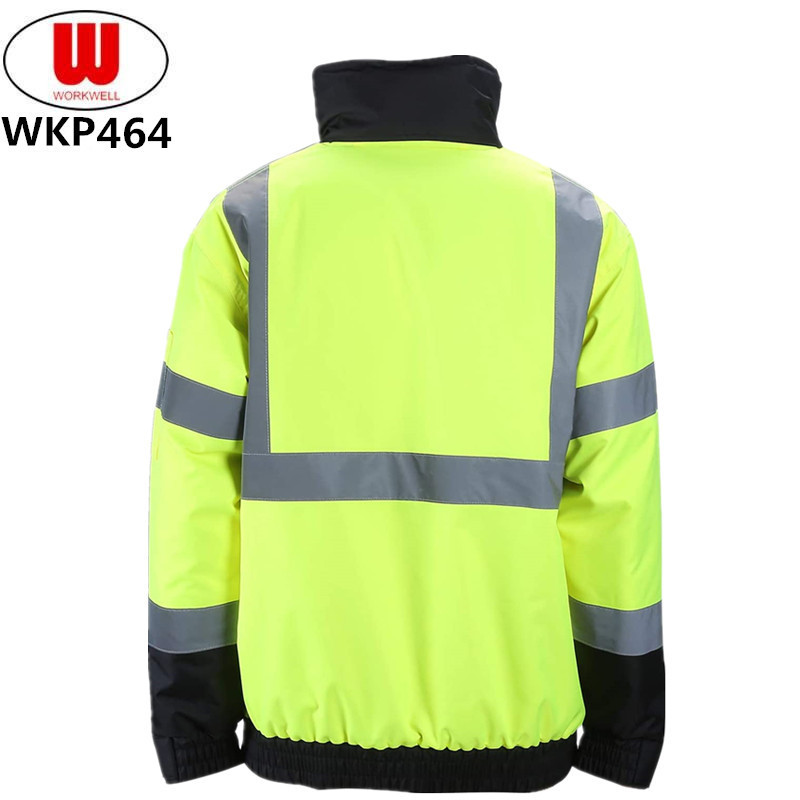 High visibility safety bomber jacket wholesale