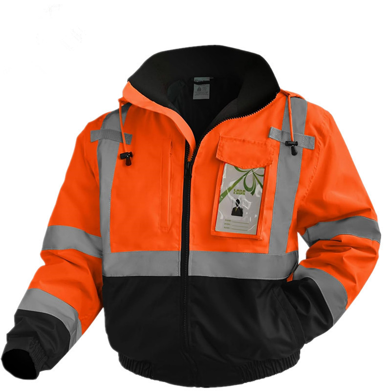 Factory Supply high vis oil and gas mining industrial engineering safety workwear uniform jacket coverall for men