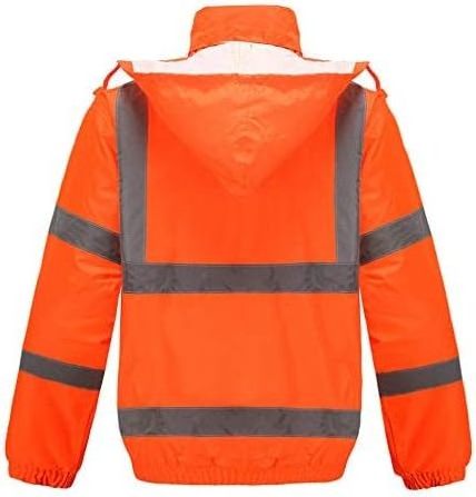 wholesale Winter Construction Workwear High Visibility Reflective Vest Safety Orange Jacket