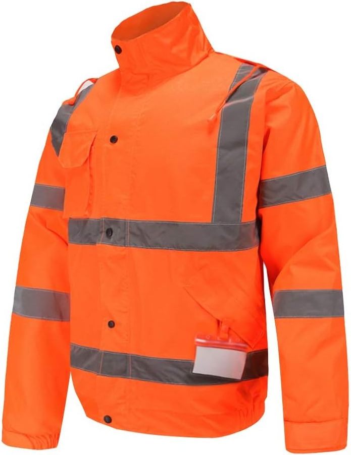 wholesale Winter Construction Workwear High Visibility Reflective Vest Safety Orange Jacket