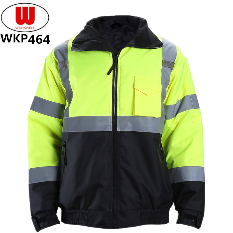 High visibility safety bomber jacket wholesale