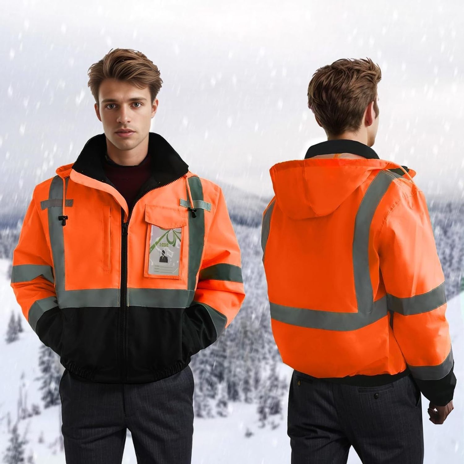 Factory Supply high vis oil and gas mining industrial engineering safety workwear uniform jacket coverall for men