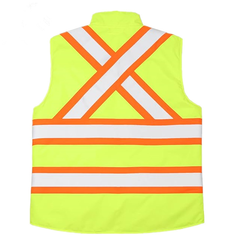 OEM ODM adjustable reflective safety blank security hi vis vest with chest pockets