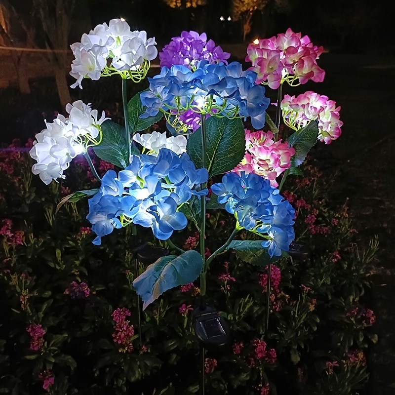 Halloween Decorations Lights Outdoor Solar Hydrangea Flower Light