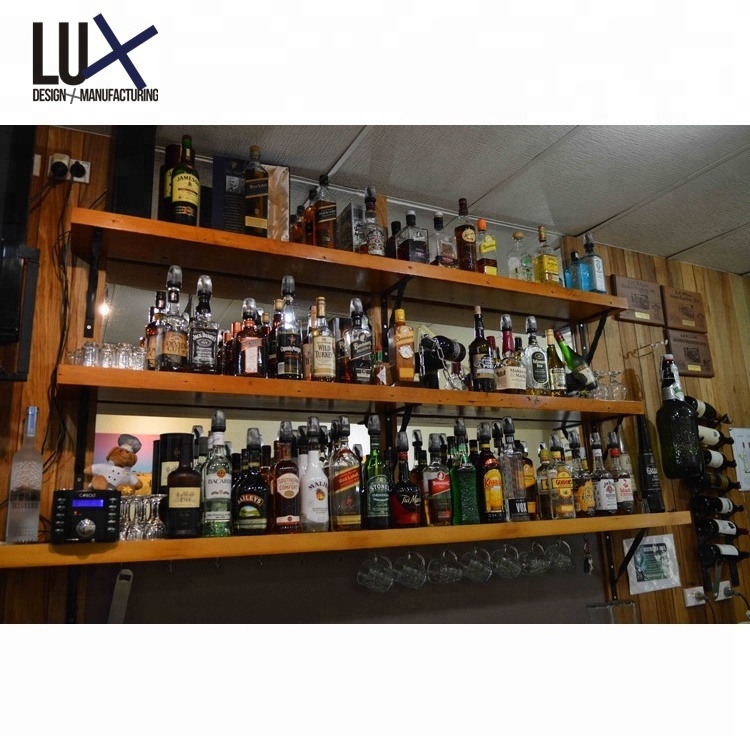 Wooden Liquor Store Bar Rack Cabinet, Wine Shop Display Furniture