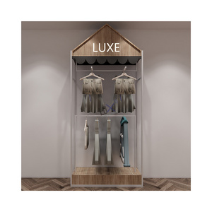 LUX Customized Fashion Kid Clothing Shop Display Design Children Clothing Shop Decoration Retail Children Clothing Display Rack