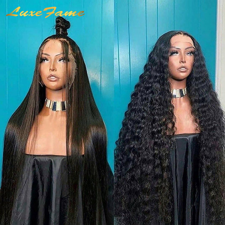 Luxefame HD Brazilian Human Hair Lace Front Wig,Natural Wigs Human Hair Lace Front,Deep Wave Virgin Hair Lace Wig With Baby Hair