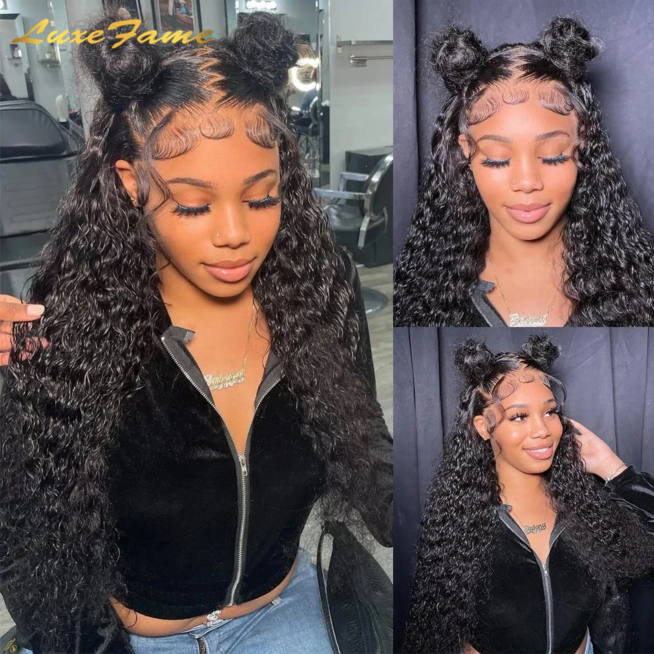 40 Inch Loose Deep Body Curly Wave Wig Vendor,Pre Plucked Glueless Full Hd Lace Wig,Bone Straight Human Hair Wig For Black Women