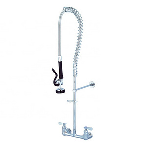 8" Stainless Steel Wall Mount Pre Rinse Assembly Commercial Faucets