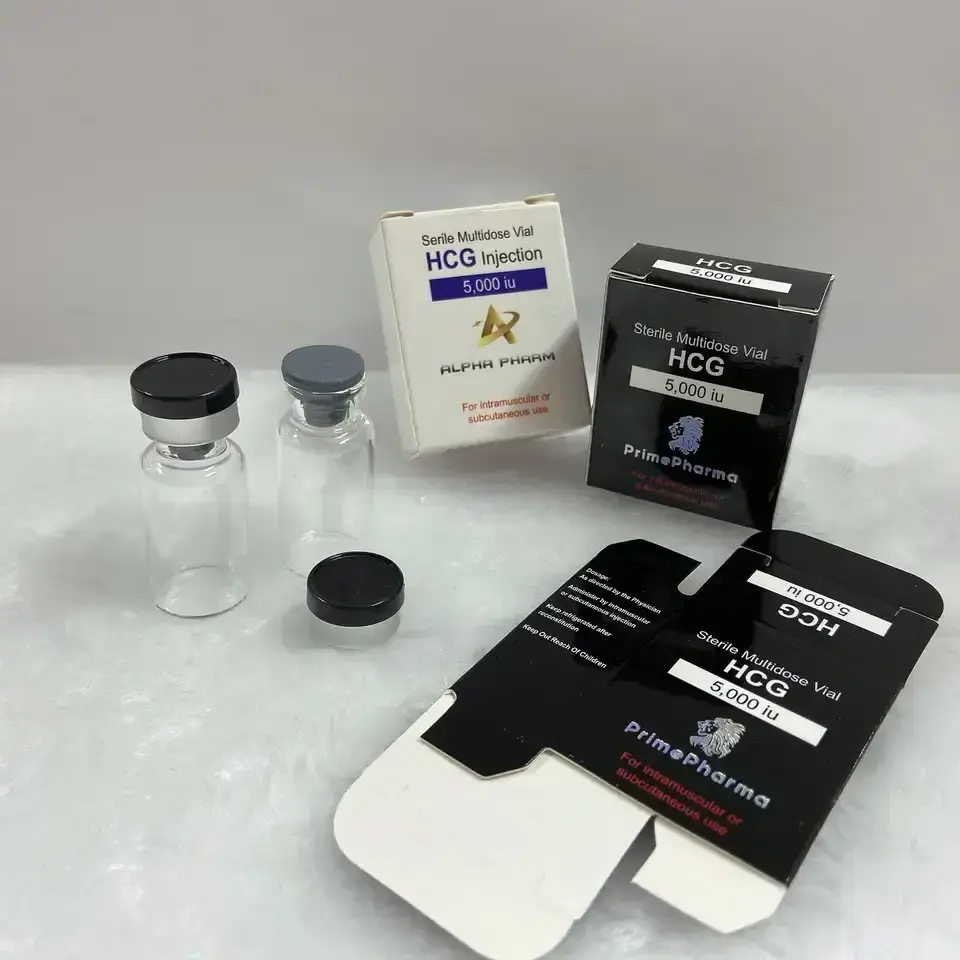 Custom 2 vials peptide hcgg label box 4 vials kits box tray 3 vials 2ml tray box