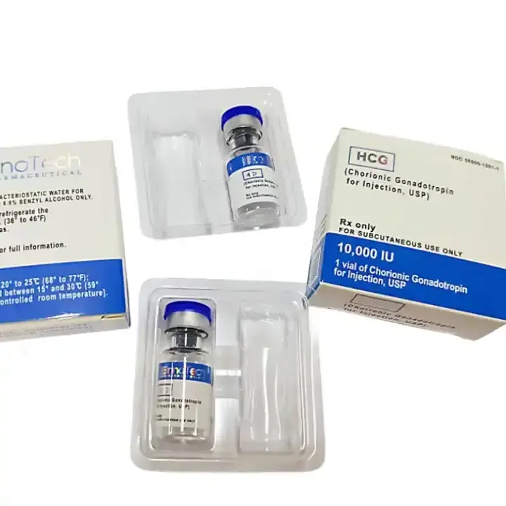 Custom 2 vials peptide hcgg label box 4 vials kits box tray 3 vials 2ml tray box