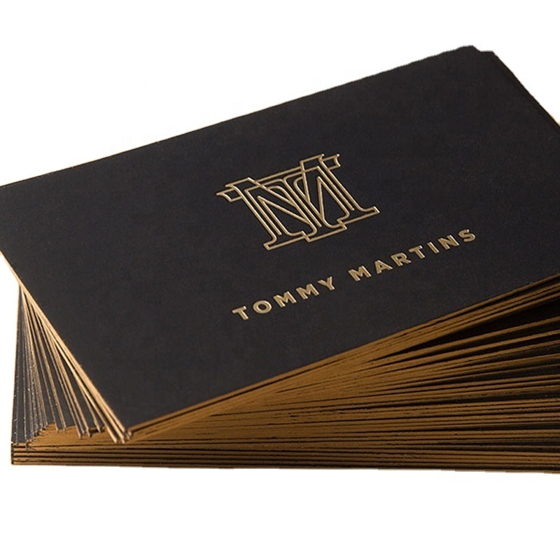 Letterpress printing double-sided design embossing business card with custom own logo