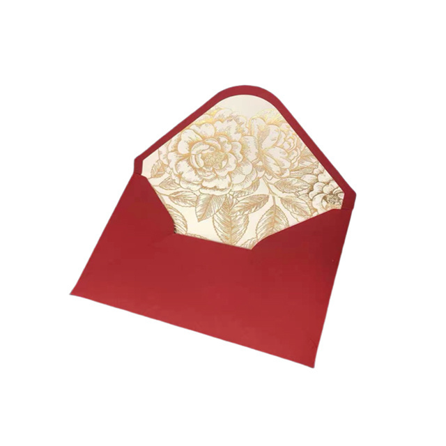 Luxurious red packet paper envelope for sale gold foil red paper packet envelope chinese new year red packet