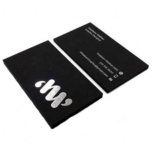 Letterpress printing double-sided design embossing business card with custom own logo