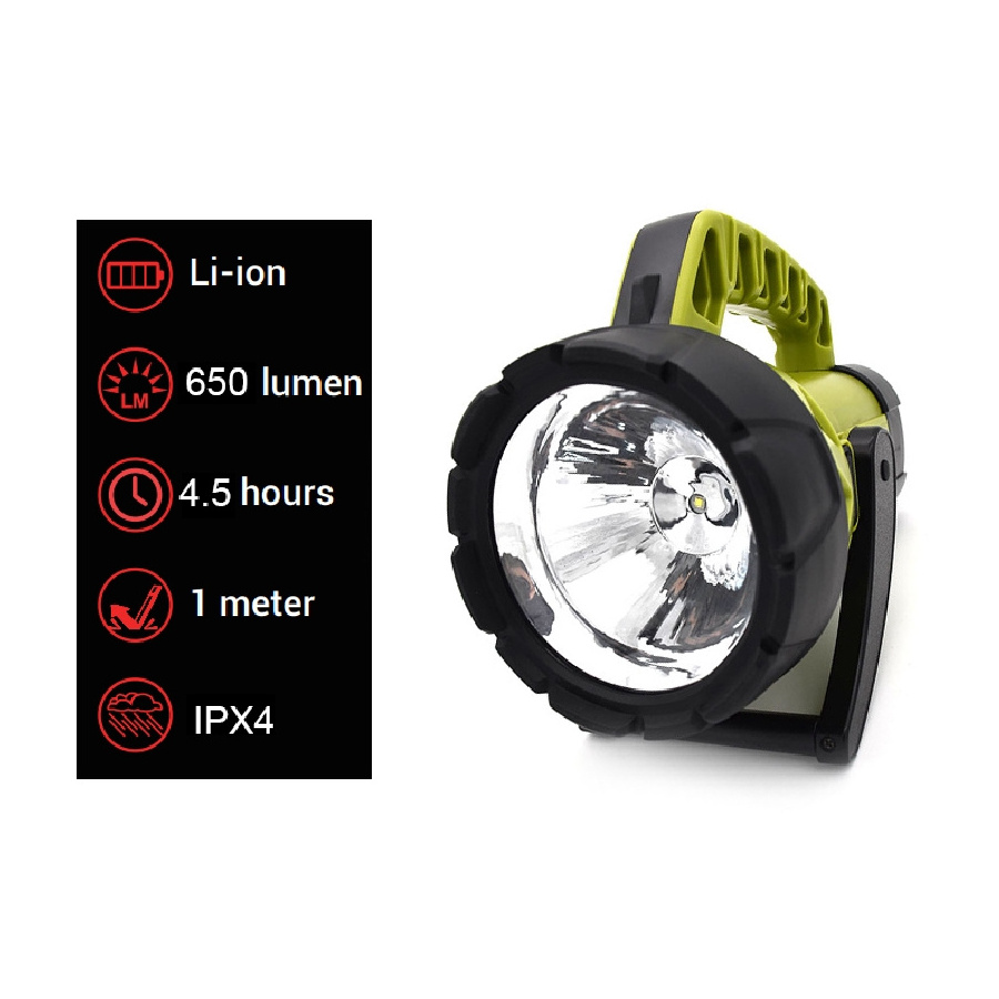 The Handheld Spotlights 650 Lumens Super Bright Side Light Rechargeable Led Searchlight Power Flashlight Search Light