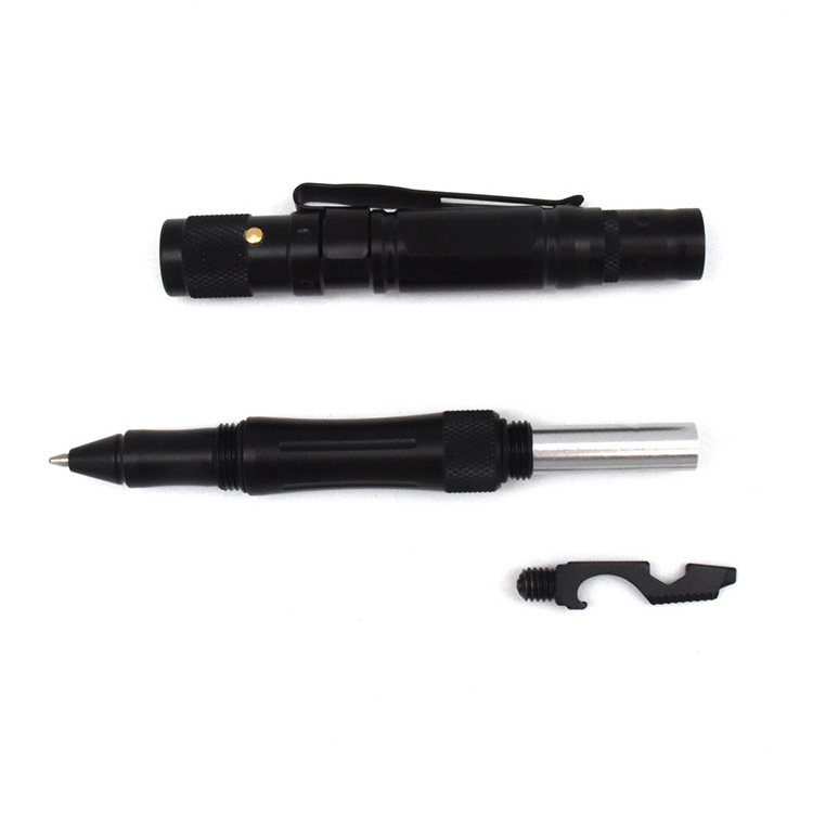 tactical pen customized logo self defense tool outdoor survival pen with light