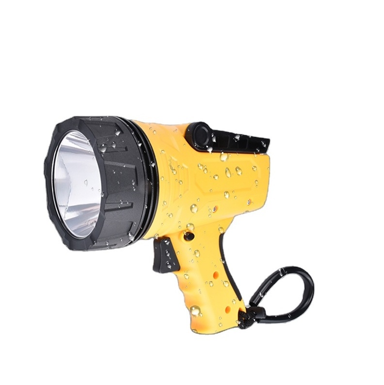 Custom 1000 Lumen Outdoor lighting  Rechargeable Handheld Spotlight Waterproof  Hunting Yellow Led Flashlight Search Light