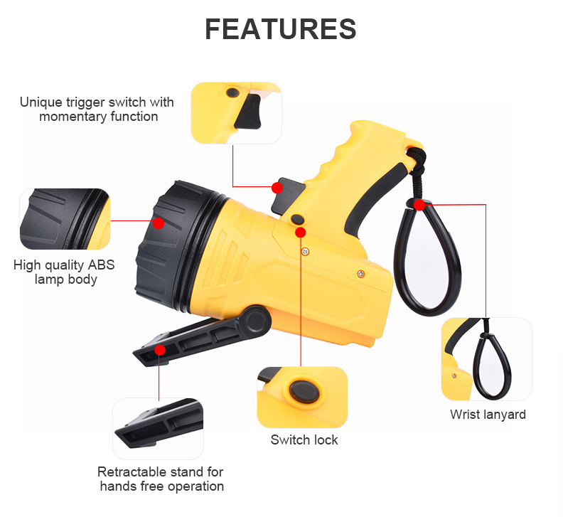 Handheld Multifunctional Outdoor Rechargeable Spotlight Led Hunting Light Searchlight Search Light 3Km