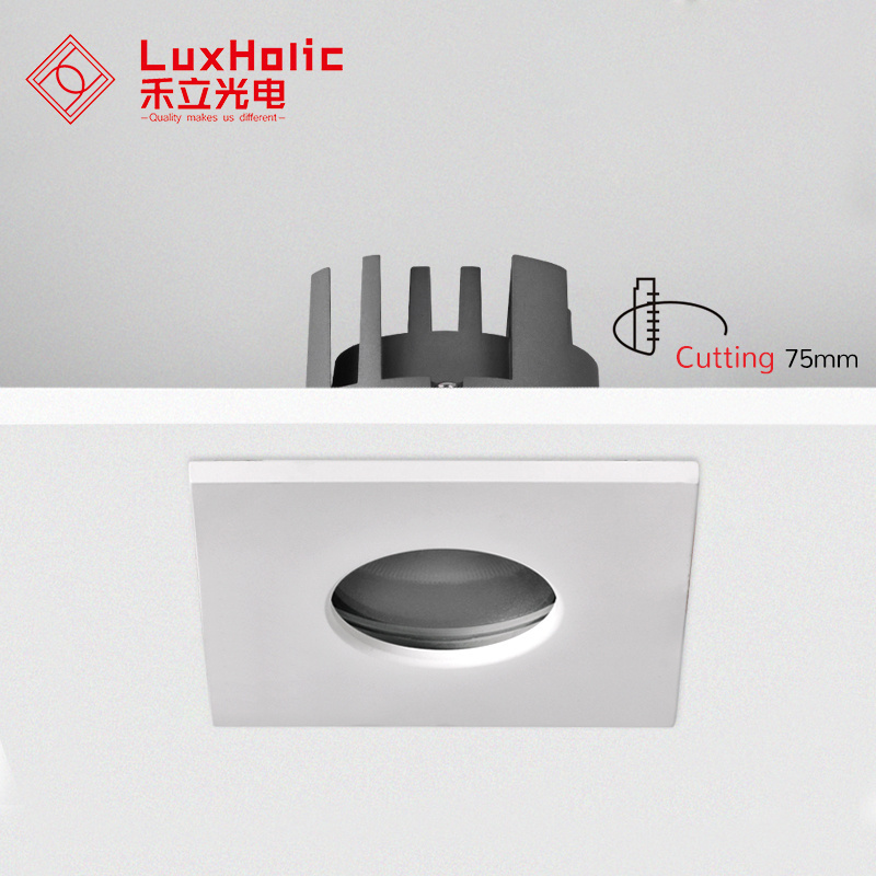 LuxHolic Bathroom IP44 Led Spotlight Recessed Ceiling Lamp 8W 15W Aluminum Anti-glare Waterproof Led Downlight Indoor Lighting