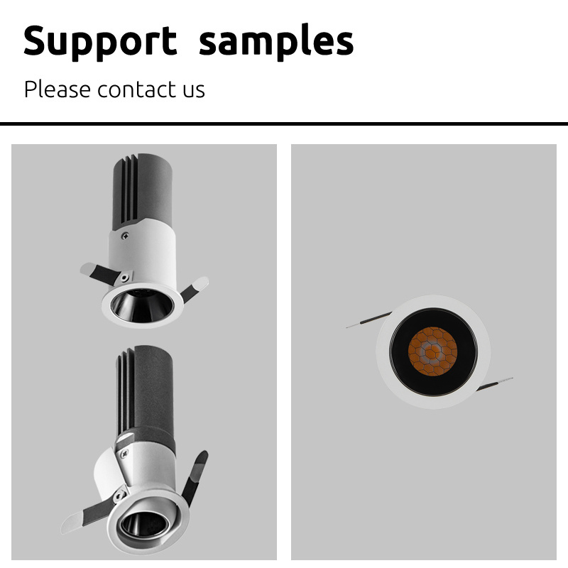 Aluminium Display Mini Anti-glare Spot Light 5W 10W 4000K Deep Recessed LED Small Downlight for Cabinet Showcase