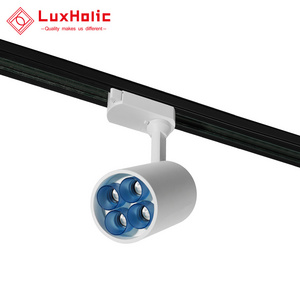 Replaceable front cover 3 Wires Decorative Spotlights Commercial Led Cob Track Lighting For Museum Retail Shops