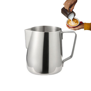 coffee tool 100/150/200/250/350/600/900/1000/1500/2000 ML  High Quality Stainless Steel Milk Frothing Pitcher Jug with scale