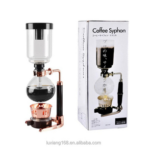 3-5 Cups Borosilicate Glass Coffee Tea Maker  Gold Handle Syphon Siphon Pot