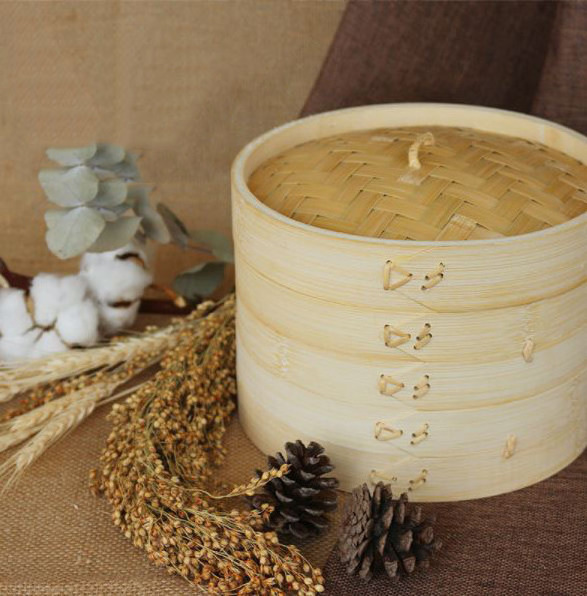 Bamboo Steamer Basket Chinese  Handmade  Natural  Material Stackable Basket Healthy food Bamboo Steamer