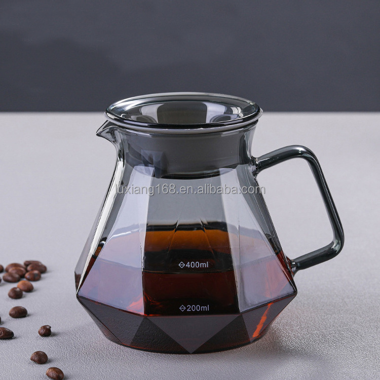 Pour Over Coffee Maker Grey Coffee Server 400ml /600ml  Coffee Pot for Barista