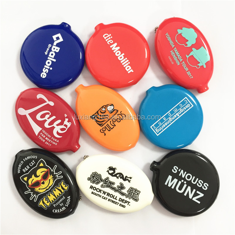 Promotion Eco-friendly  silicone jelly coin holder  /  Wholesale Custom Printing PVC  Coin purse