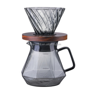 Pour Over Coffee Maker Grey Coffee Server 400ml /600ml  Coffee Pot for Barista