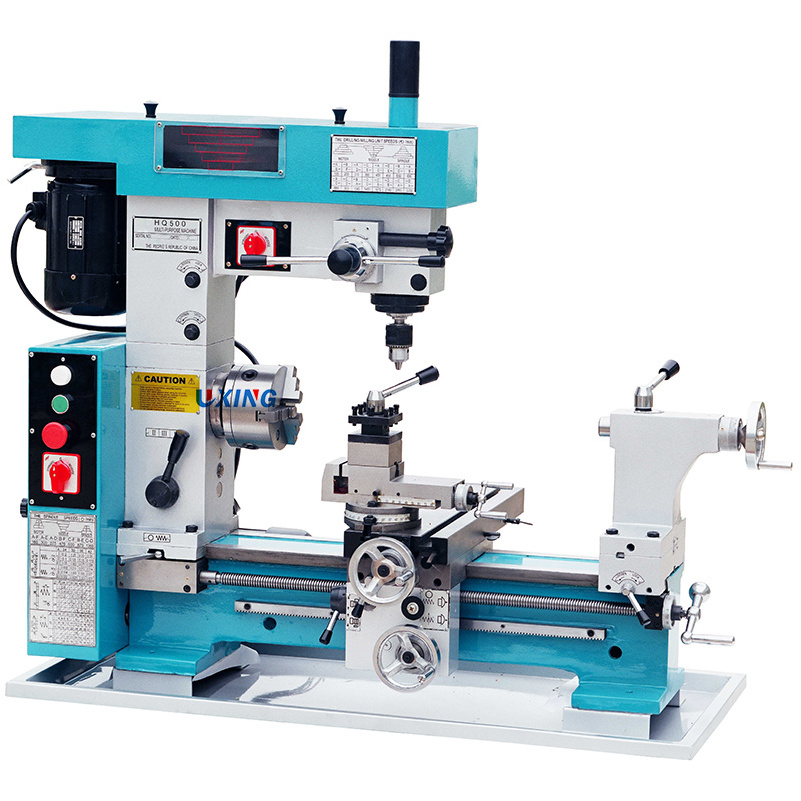 China mini combination turning milling drilling HQ500 HQ800 single phase mill drill lathe machine combo