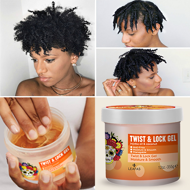 Private Label Wholesale Organic Hair Styling No Flake Strong Hold Twist Lock Braid Gel Hair Gel Edge Control For African