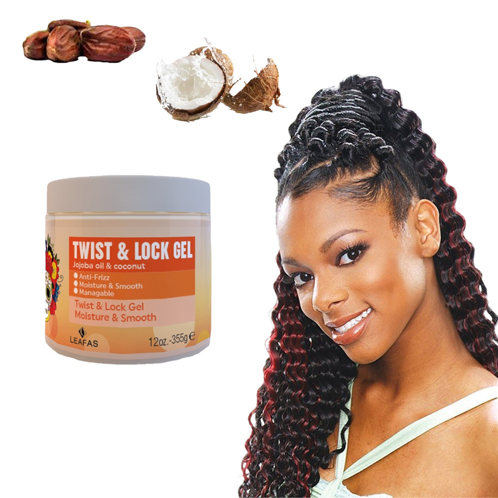 Private Label Hair Styling Products No Flake Strong Edge Control Hold Twist & Lock Gel Braid Gel For Black Hair