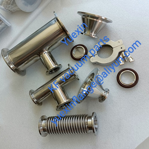 KF Vacuum reducer Equal stainless steel KF40 Equal Tee pipe fitting 45 degree lateral flange fittings & components