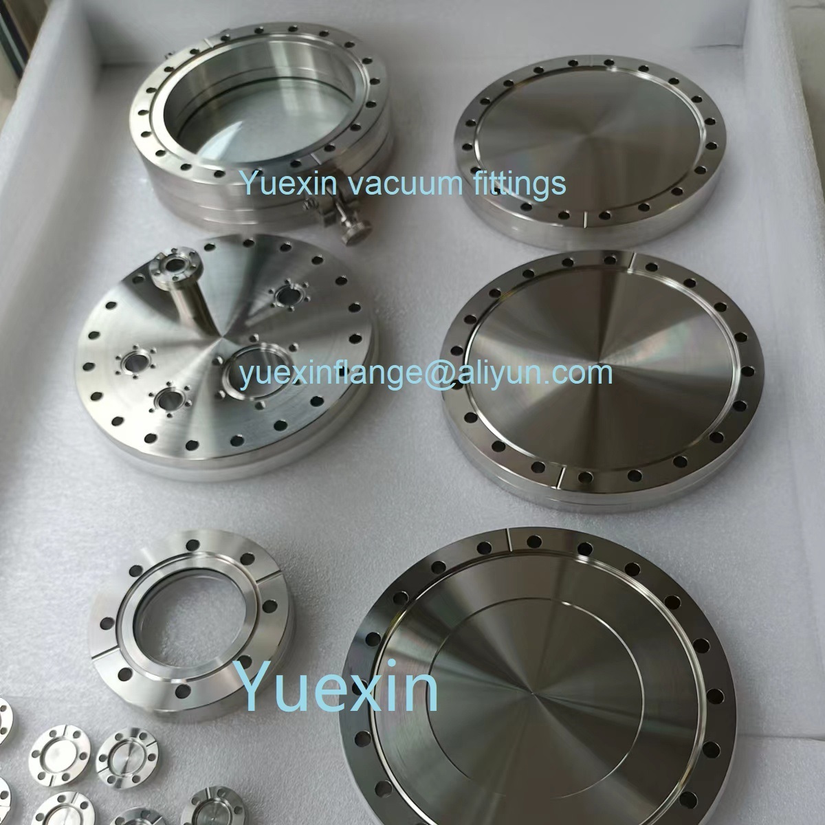 Ultra high vacuum stainless steel 316L 316LN-ESR 304 rotating flexible conflate blank blind CF vacuum flange