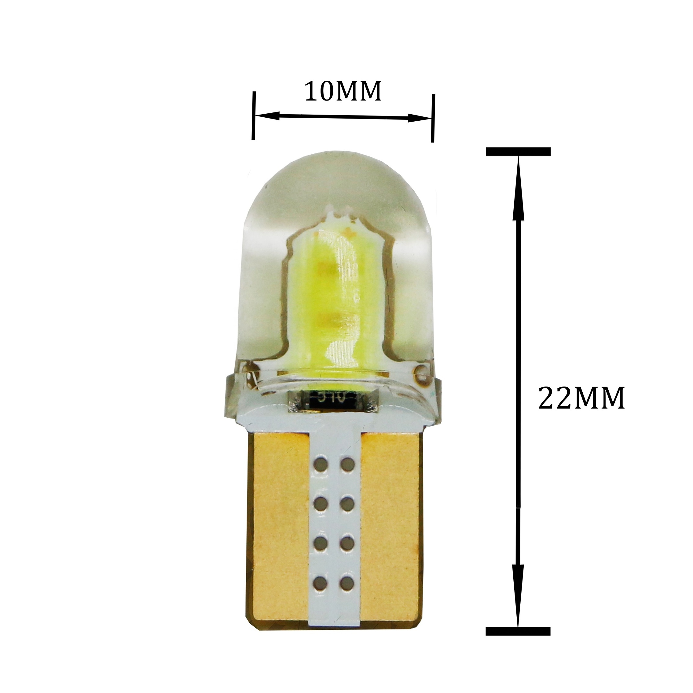 Car interior bulb Auto light 12v cob w5w led  round t10 cob silicone light bulb