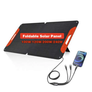 Outdoor Portable solar panel 100w 120w 200w 240w 400w USB DC port solar panel system waterproof and Foldable for mobile phone