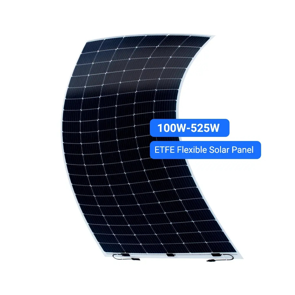 High Efficiency Custom Solar Panel 100 Watt ETFE 12V 30W 50W 100w 120W 150W 200W Semi Flexible Solar Panel for home use