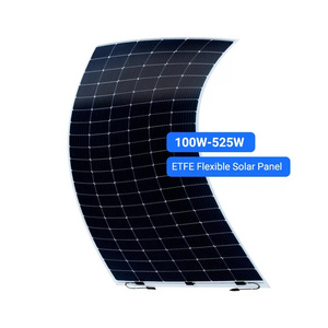 High Efficiency Custom Solar Panel 100 Watt ETFE 12V 30W 50W 100w 120W 150W 200W Semi Flexible Solar Panel for home use