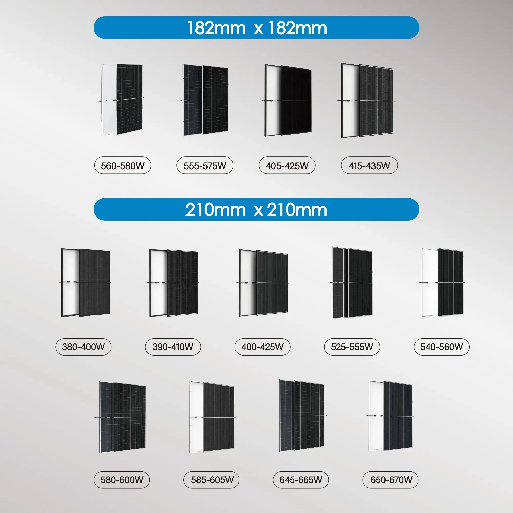 Trina 670w 680w 690w Solar Panel 700watts Mono Silicon PV Module For Energy Power Solar System Wafer Size 210*210mm