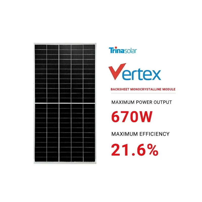 Trina 670w 680w 690w Solar Panel 700watts Mono Silicon PV Module For Energy Power Solar System Wafer Size 210*210mm