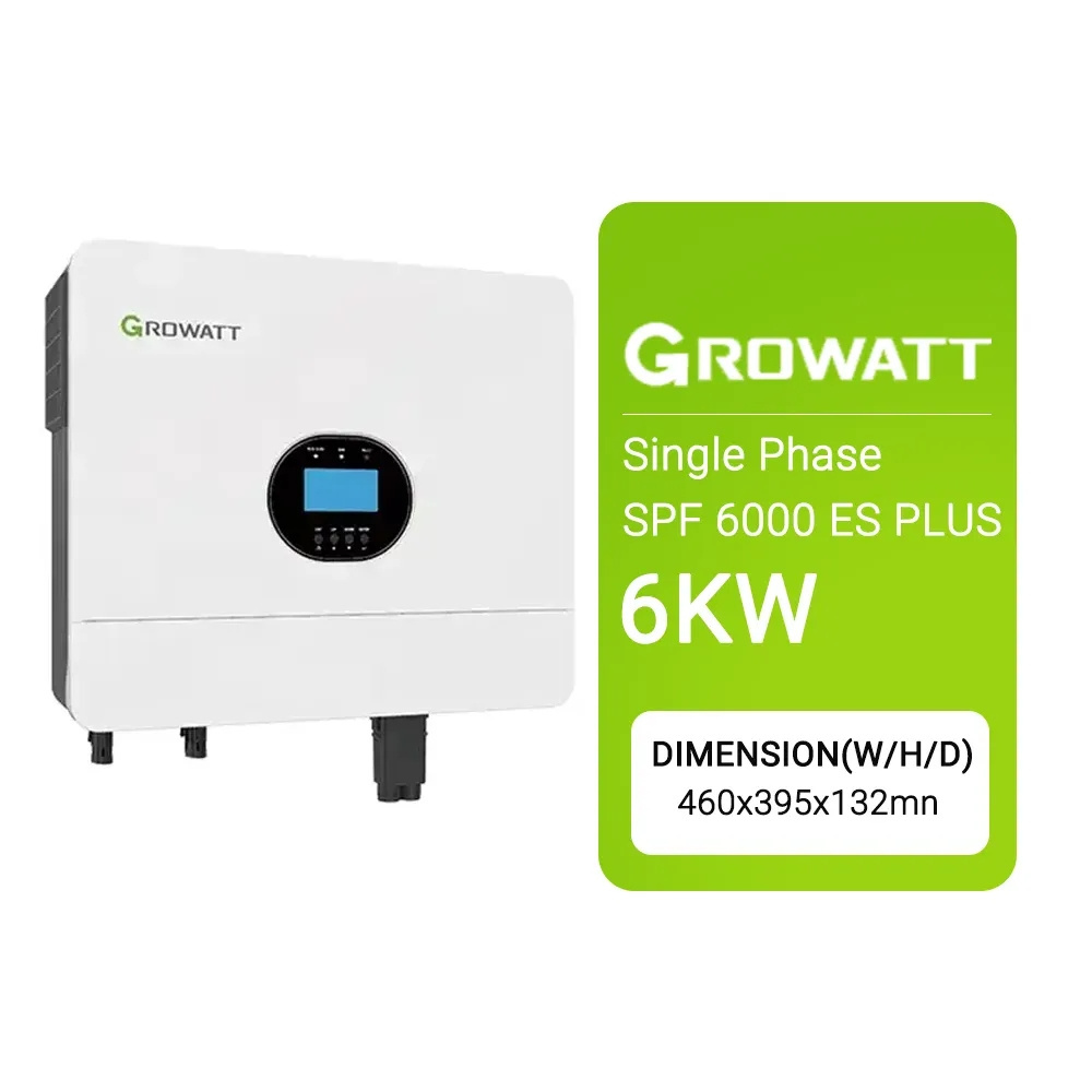 Best Price Growatt SPF 6000 ES Plus Off Grid 6kw 6000 Watt 48v 6000ES Plus Off Grid Solar Inverters For Home