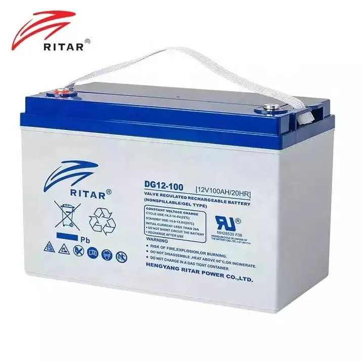 Factory Price Ritar Series Solar Power Battery Charger 2V 200ah 400ah 800ah 1000ah 3000ah Lead Acid 12V Gel Battery