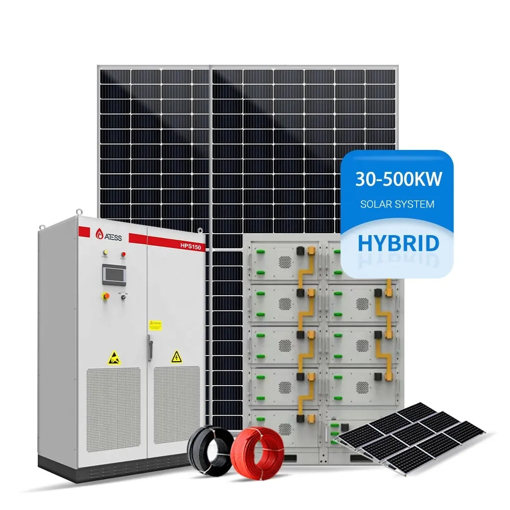 ATESS ESS Commercial Solar Battery Power Inverter Storage PV Kit 100kw 1MW Generator Hybrid Grid Solar Energy System