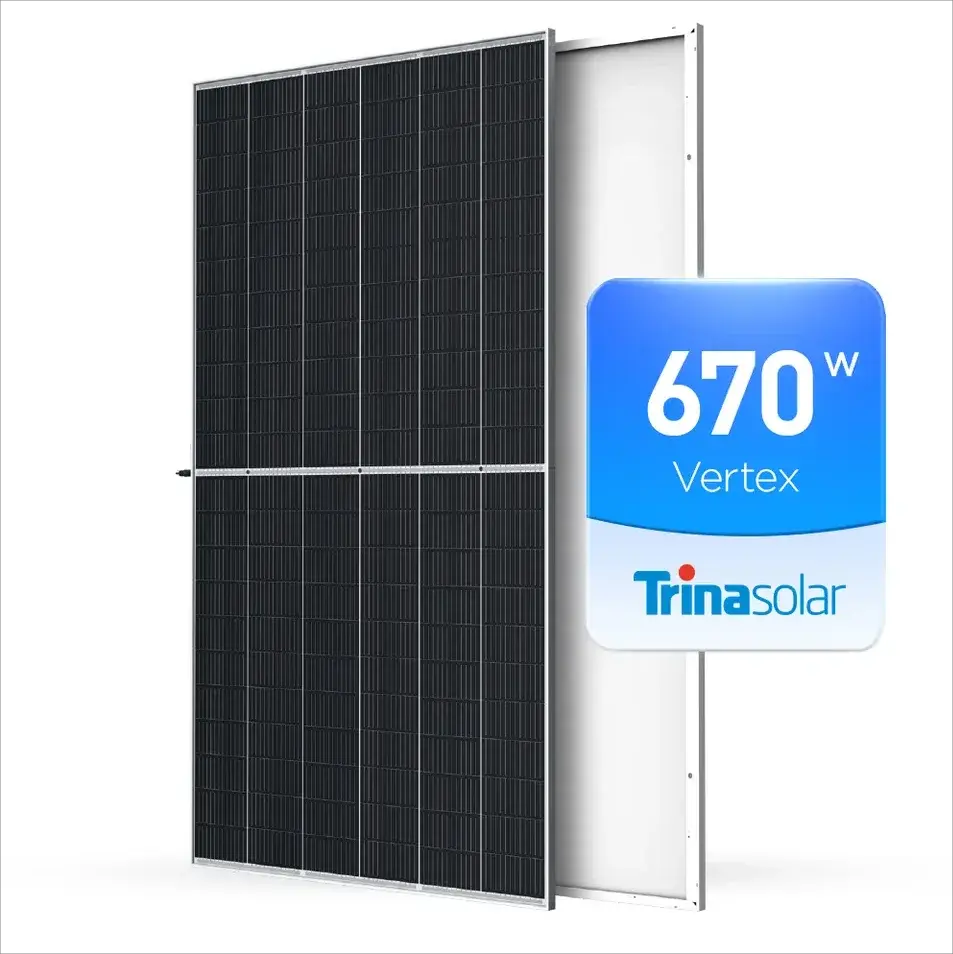 Trina 670w 680w 690w Solar Panel 700watts Mono Silicon PV Module For Energy Power Solar System Wafer Size 210*210mm