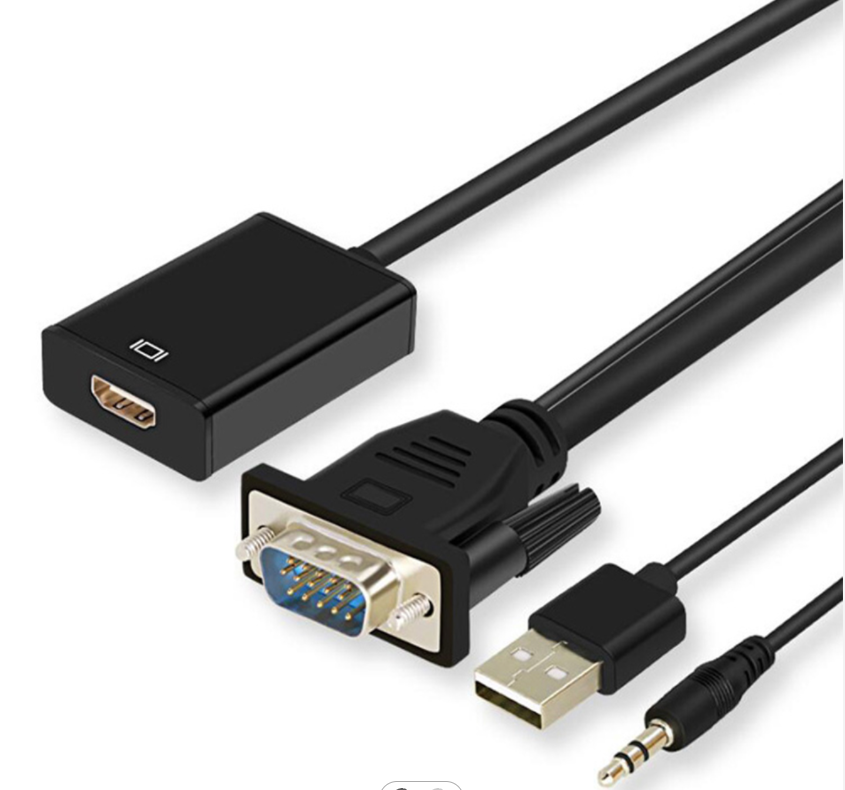 1080p 60Hz adaptor vga male to female hdmi adaptor converter with 3.5mm Audio power supply Cable VGA to HDMI Adapter